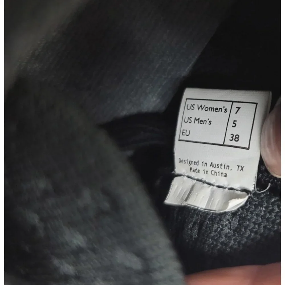 Suavs The Zilker Black Gum Knit Lace Up Sneakers Women's Size 7 Minimalist Shoes - Picture 7 of 8